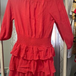 Michael Kors Vibrant Red Textured Top